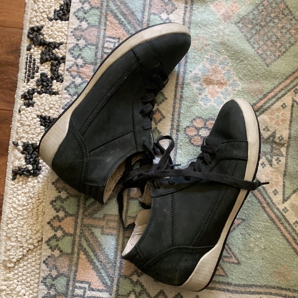 Dansko Women 38 Leather Nubuck Onyx Walking Athletic Shoes 7.5 Black